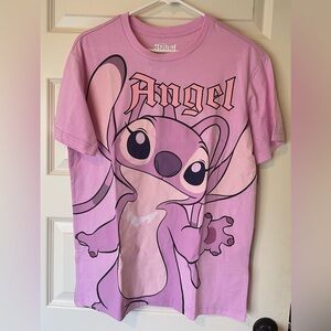 Disney Angel Stitch Short Sleeve Tee Angel Hugging Your Back Medium